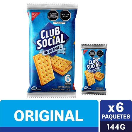 Galletas Club Social Original 144G 6Und