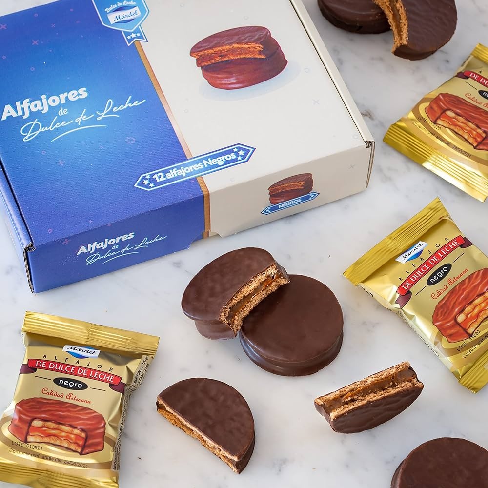 Alfajores Mardel  Chocolate Negro – Caja De 24 Unidades 