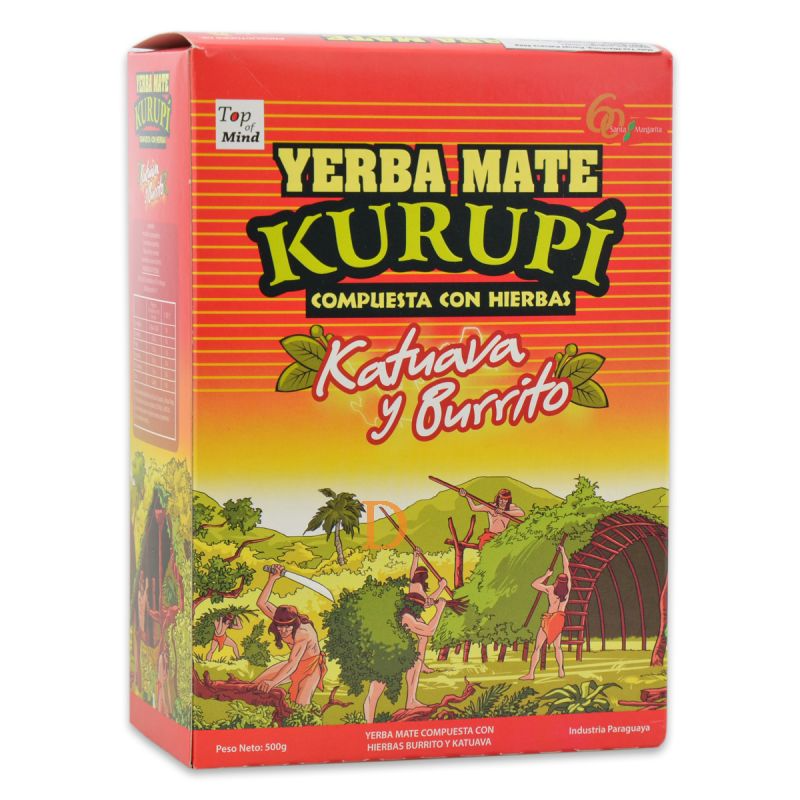 Yerba Mate Kurupi Katuava Y Burrito 500g