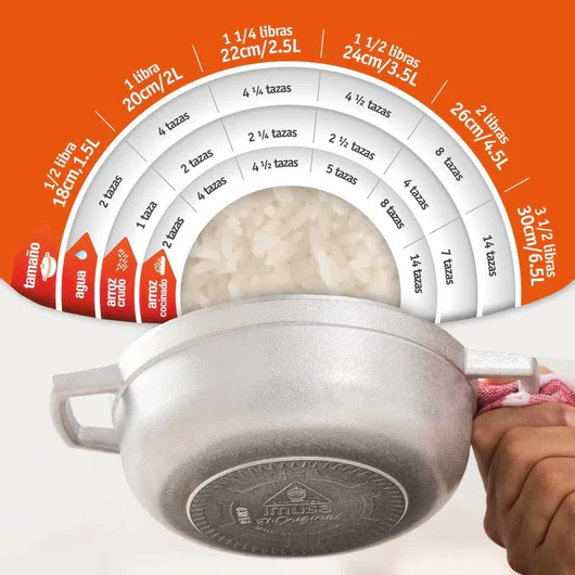 ​Caldero Universal 22 cm  Aluminio Fundido con Tapa Fundida