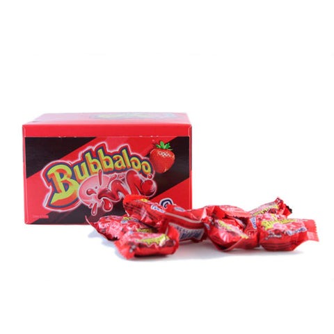 Chicle Bubbaloo Fresa 70 Piezas Caja De 375g 