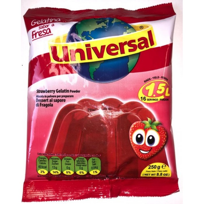 Gelatina Sabor Fresa Universal 250g