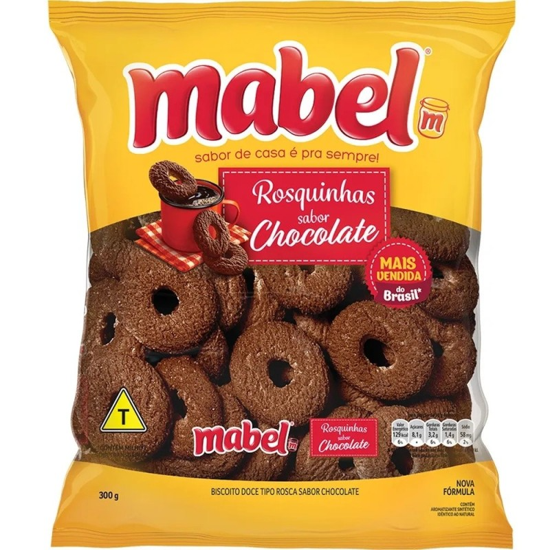 Mabel Rosquinhas Sabor Chocolate 300g