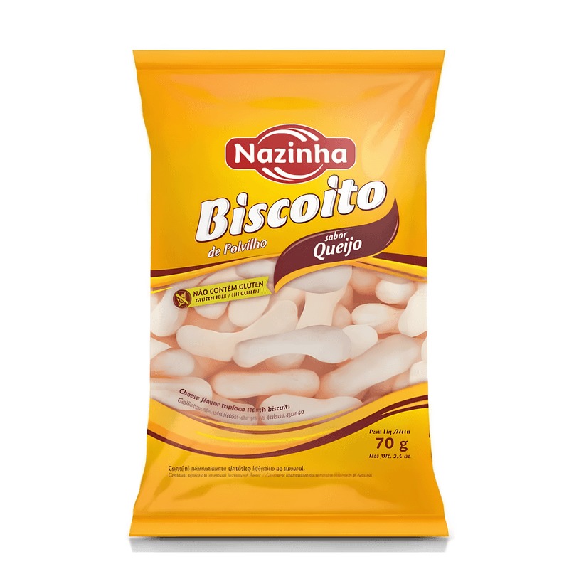 Biscoito De Polvilho Sabor Queijo Tradicional Nazinha – 70 G