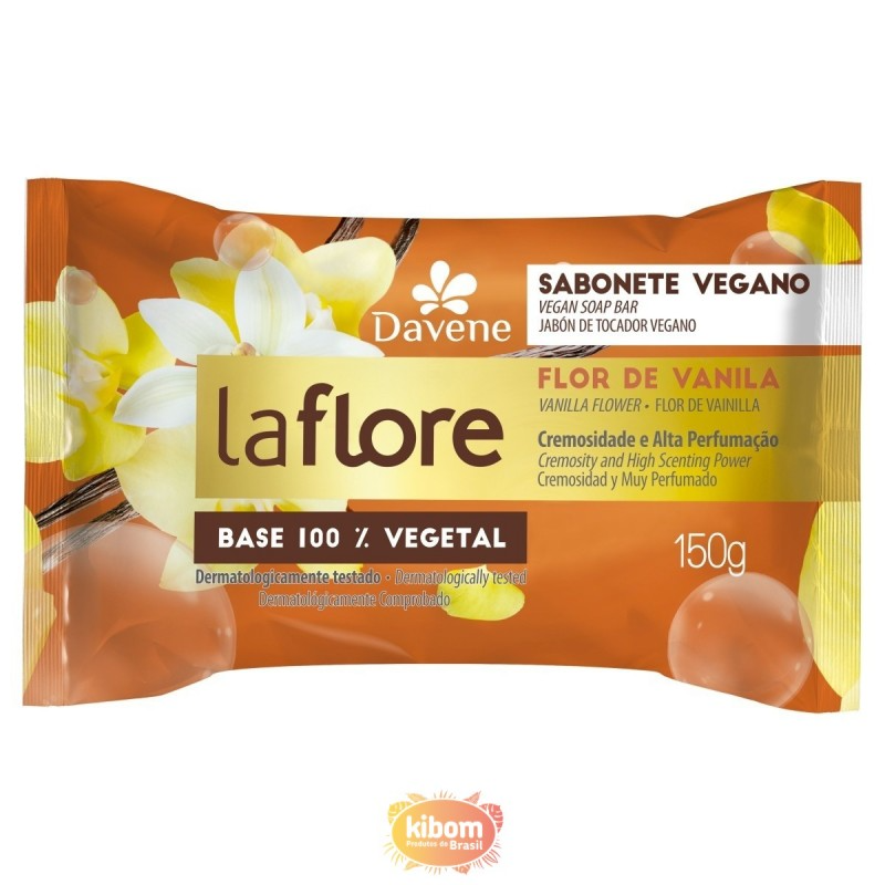 La Flore Sabonete Flor De Vanila Vegano Jabon De Tocador Vegano Base 100% Vegetal 180g