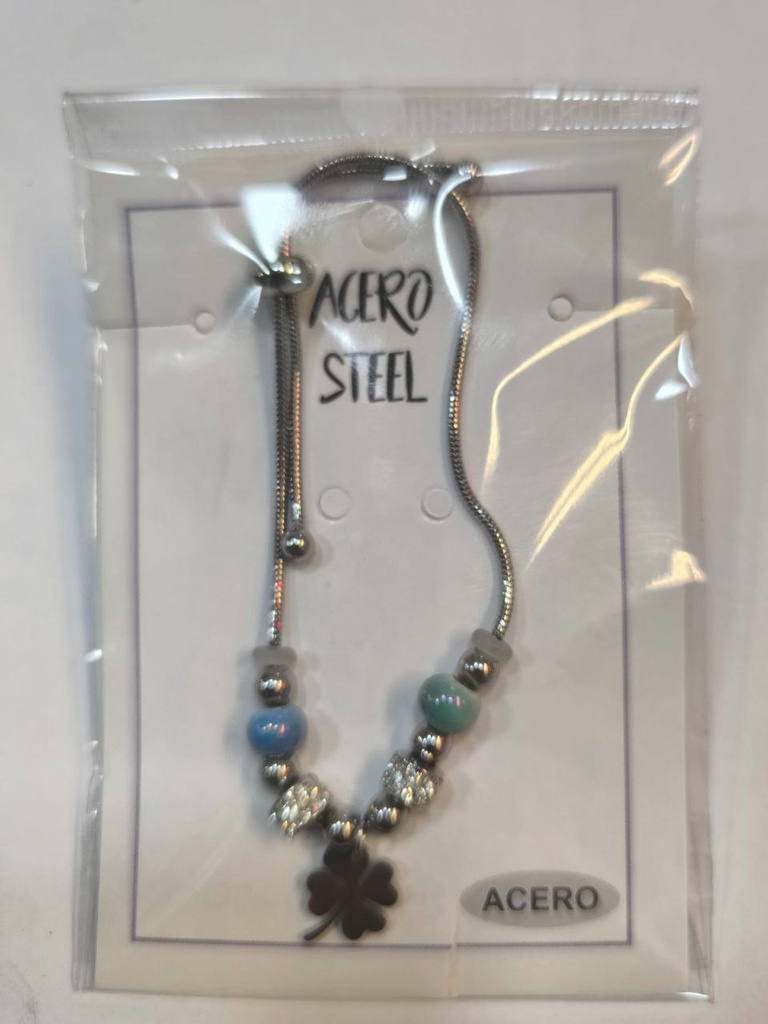 Trevol – Pulsera de Acero Inoxidable con Trébol