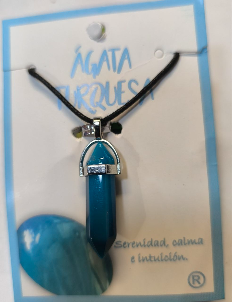 Cadena Agata Turquesa