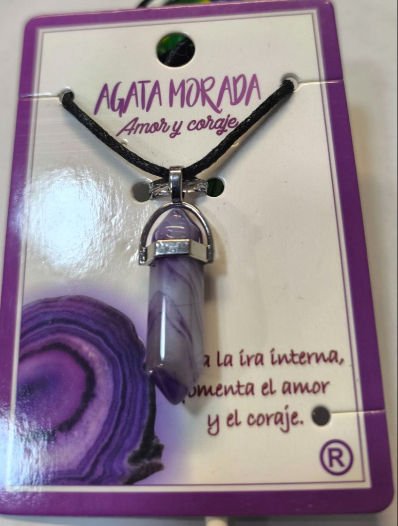 Cadena Agata Morada 