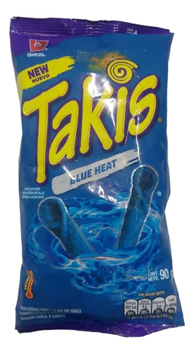 ​Takis Blue Heat 90 g – Chips de Tortilla Enrolladas con Sabor a Chile Picante y Lima