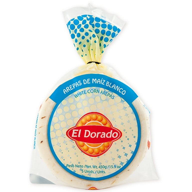 Arepas de Maíz Blanco (5Und)Congelado 450 g 