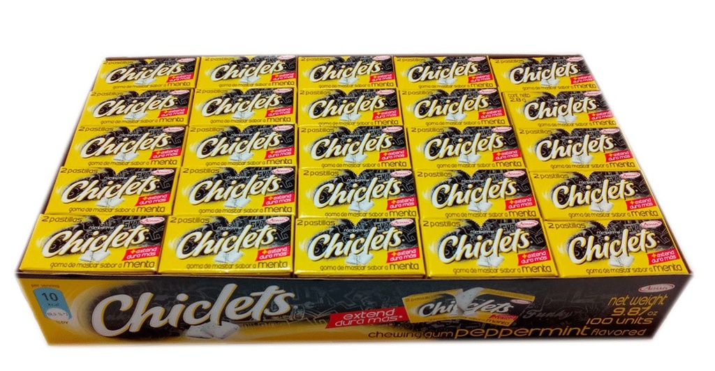 Chicle Adams Menta Pequeño 100Und 280Gr