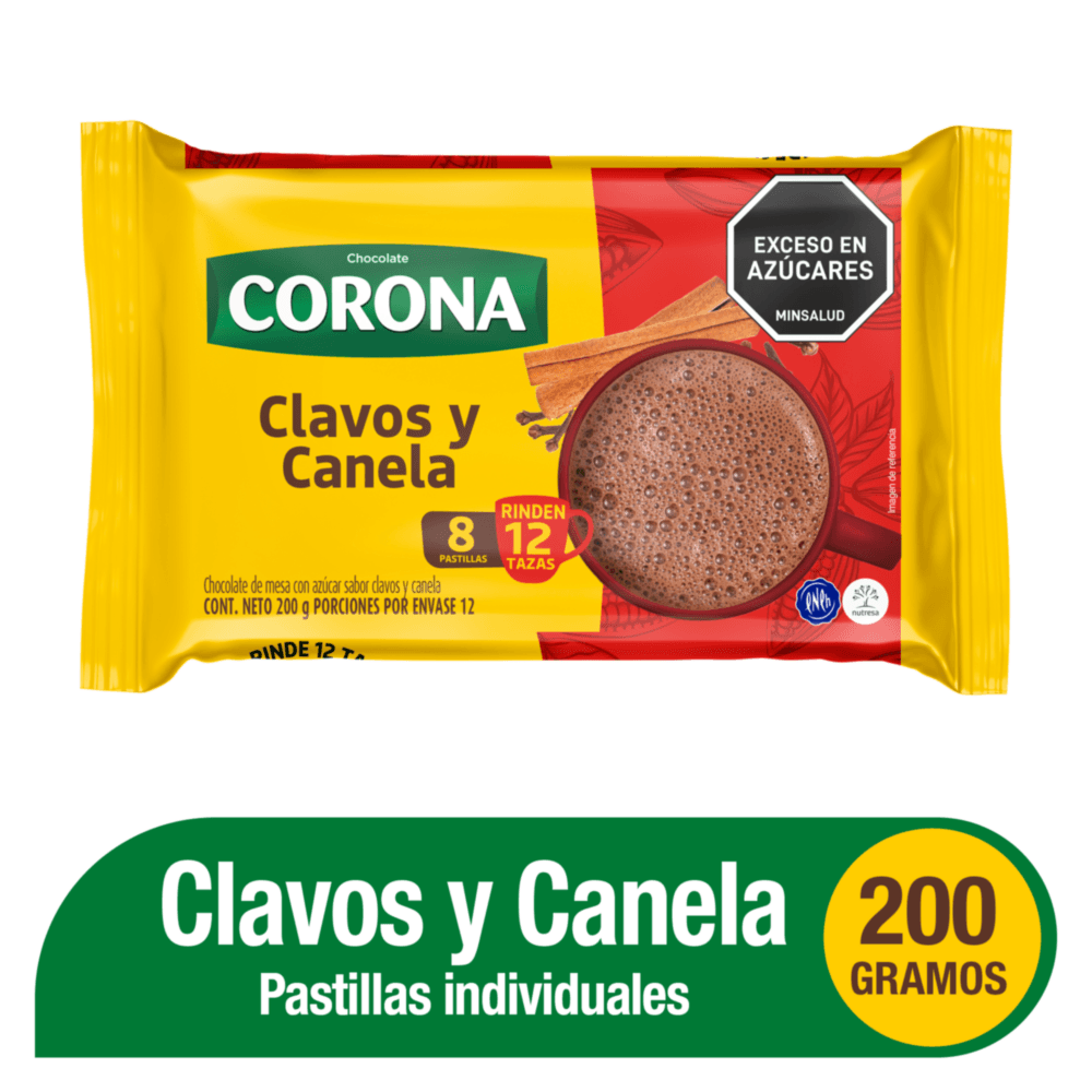 Chocolate Corona Clav/Canela 200gr