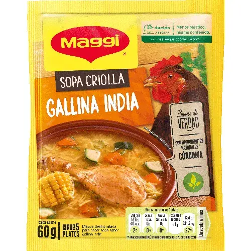 Maggi Sopa Criolla Gallina India  Fideos 60g