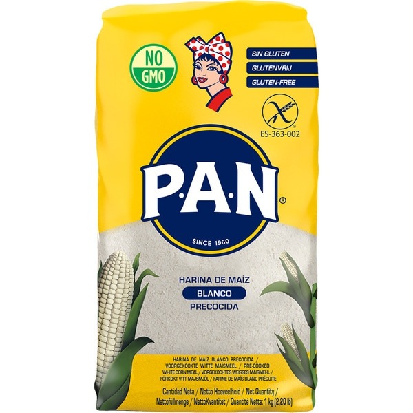 Harina Pan De Maíz Blanco Precocida 1 Kg