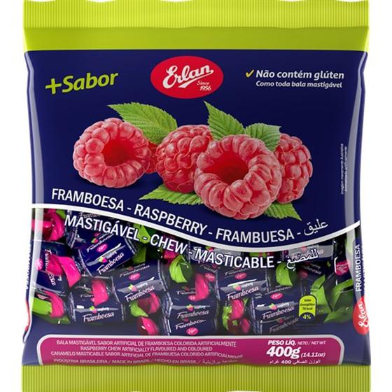 Bala de Framboesa Erlan 400g