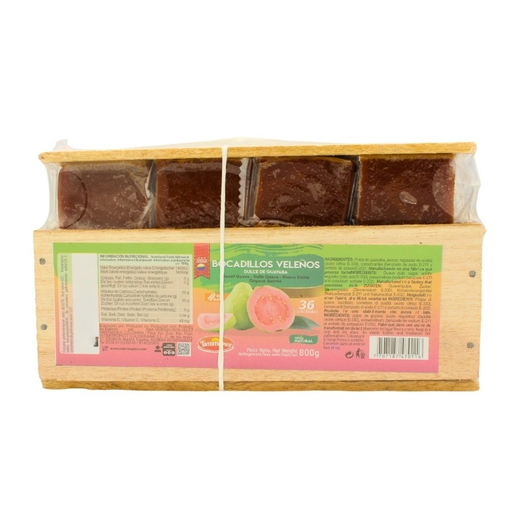 [7,70719E+12] Bocadillos Veleños De Guayaba De Madera 800g 36Und