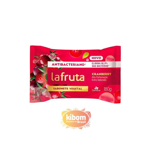 [6500] La Fruta Sabonete cranberry Vegano Jabon De Tocador Vegano Base 100% Vegetal 180g