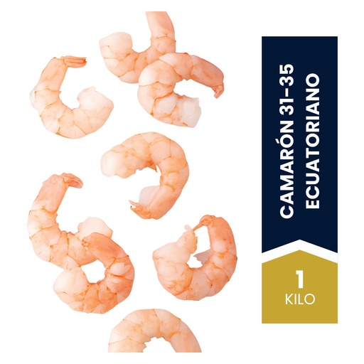 [3966] ​Camarón Ecuatoriano con Cáscara 1 kg – Talla 31/35 – Crudo y Congelado