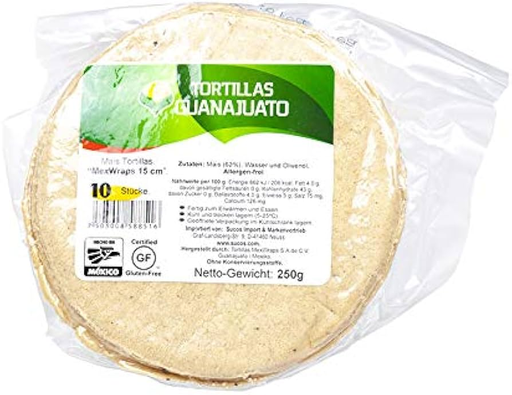[88516] Tortillas De Maiz De  Guanajuato 15cm 10 Und 250g