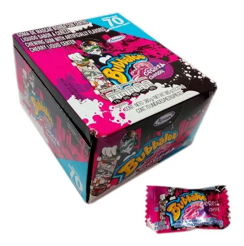 [69956] Chicle Bubbaloo Cereza 70 Piezas Caja De 375g