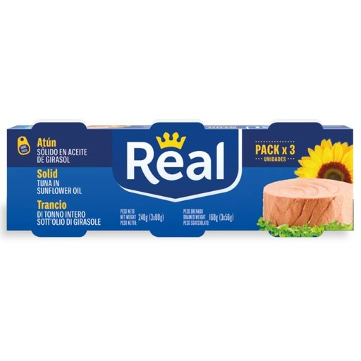 [04938] Trancio Di Tonno Intero En Aceite Di Girasol Real240G