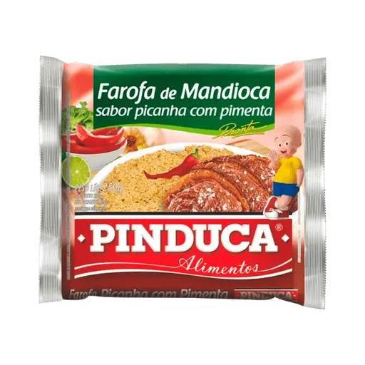 [11942] Farofa De Mandioca Sabor Picanha Com Pimienta Pronta 250G Pinduca Alimentos 