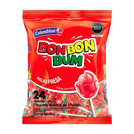 Chupete Bon Bon bum Fresa 24und