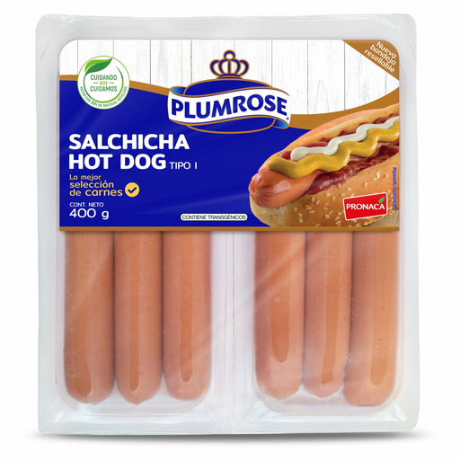 [8797] Plumrose Salchicha Hot Dog La Mejor  Selecion De Carnes 400g