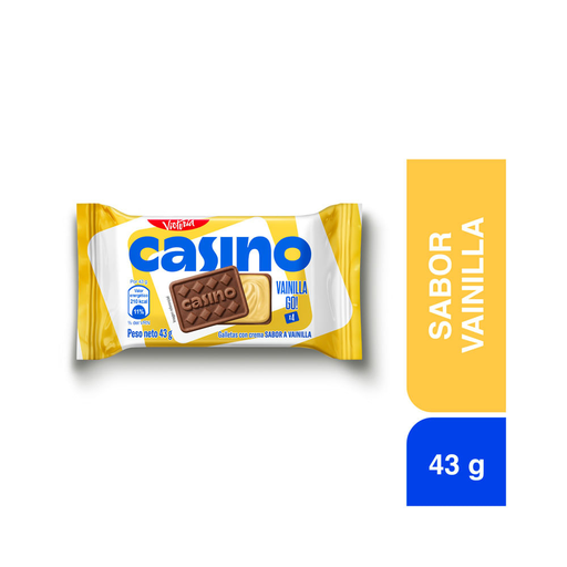 [5652] Galletas Casino Sabor Vainilla 43G