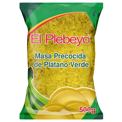 [PLC026] Masa Precocida De Platano Verde 500g Plebeyo Congelado