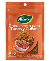 Alicante Condimento Para Tucos y Guisos 25g