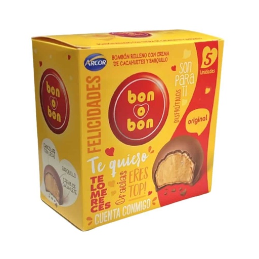 Felicidades Bombones Bon o Bon Tradicional Caja 5*15g