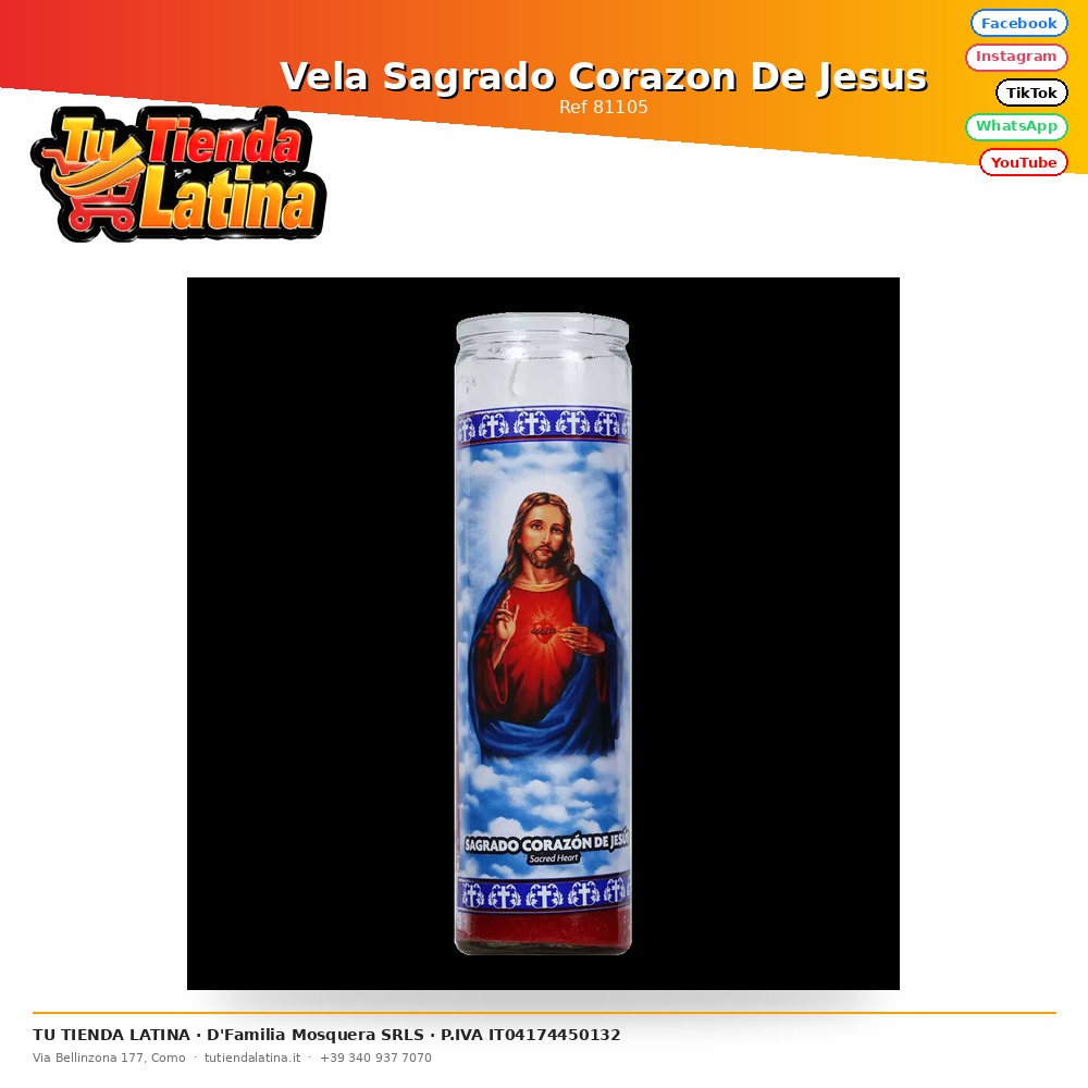 Vela Sagrado Corazon De Jesus
