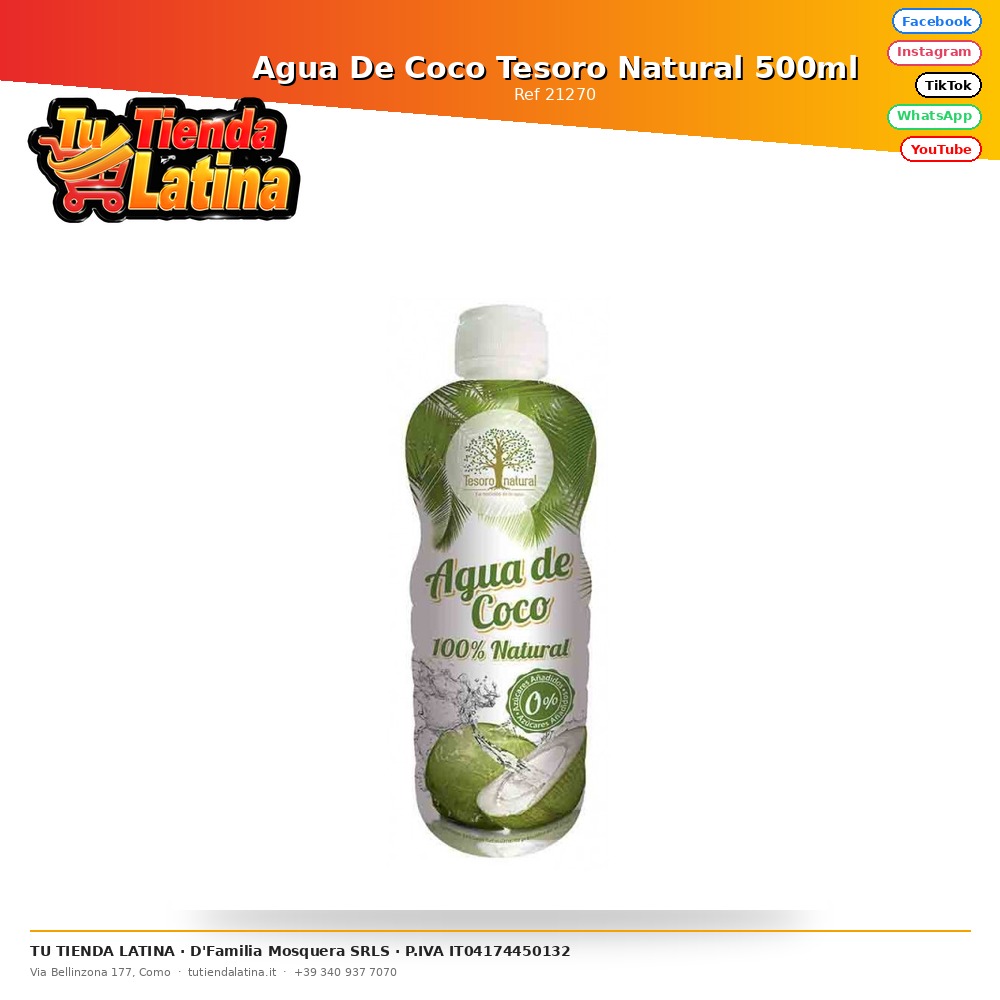 Natural Treasure Coconut Water 500ml