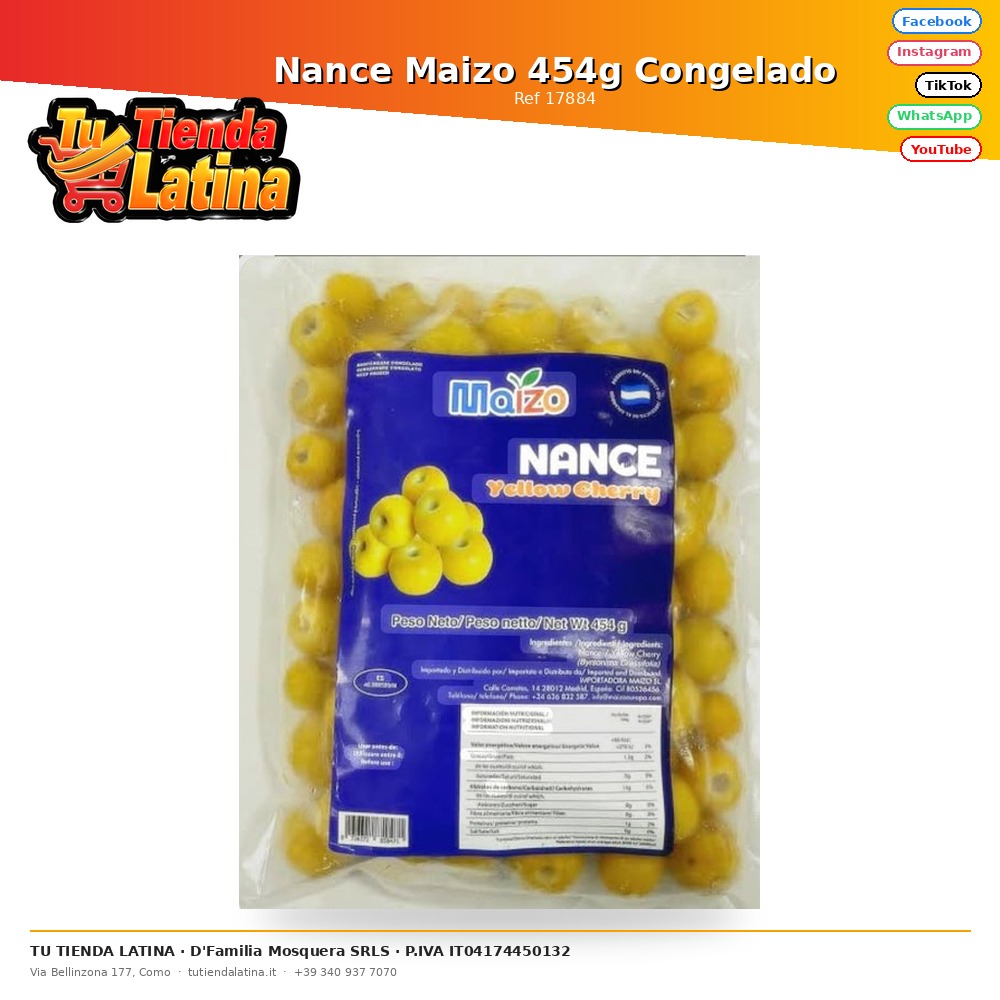 Nance Corn 454g Frozen