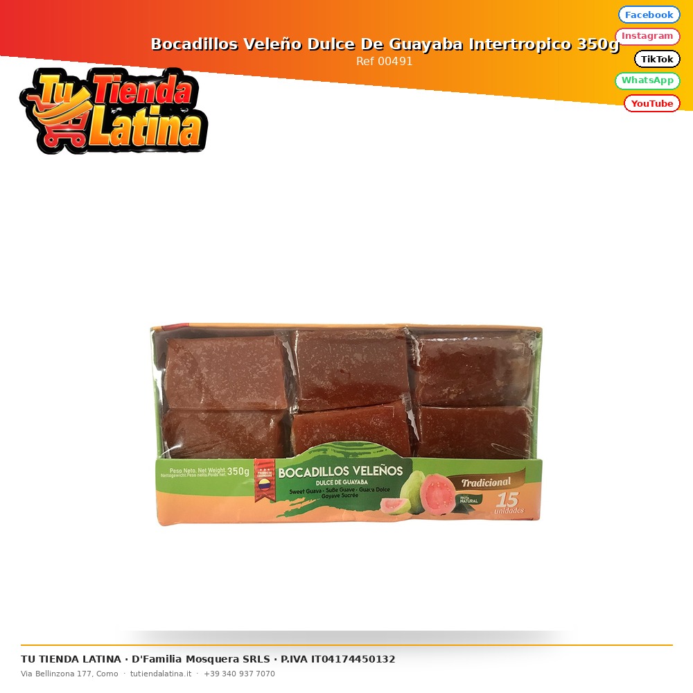 Bocadillos Veleño Dulce De Guayaba Intertropico 350g