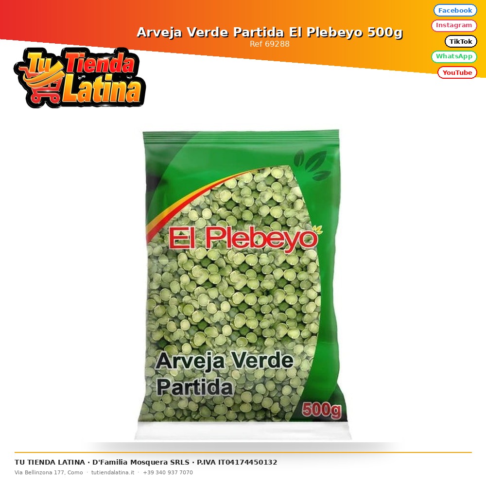 Arveja Verde Partida El Plebeyo 500g