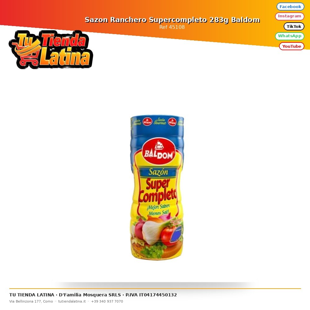 Sazon Ranchero Supercompleto 283g Baldom