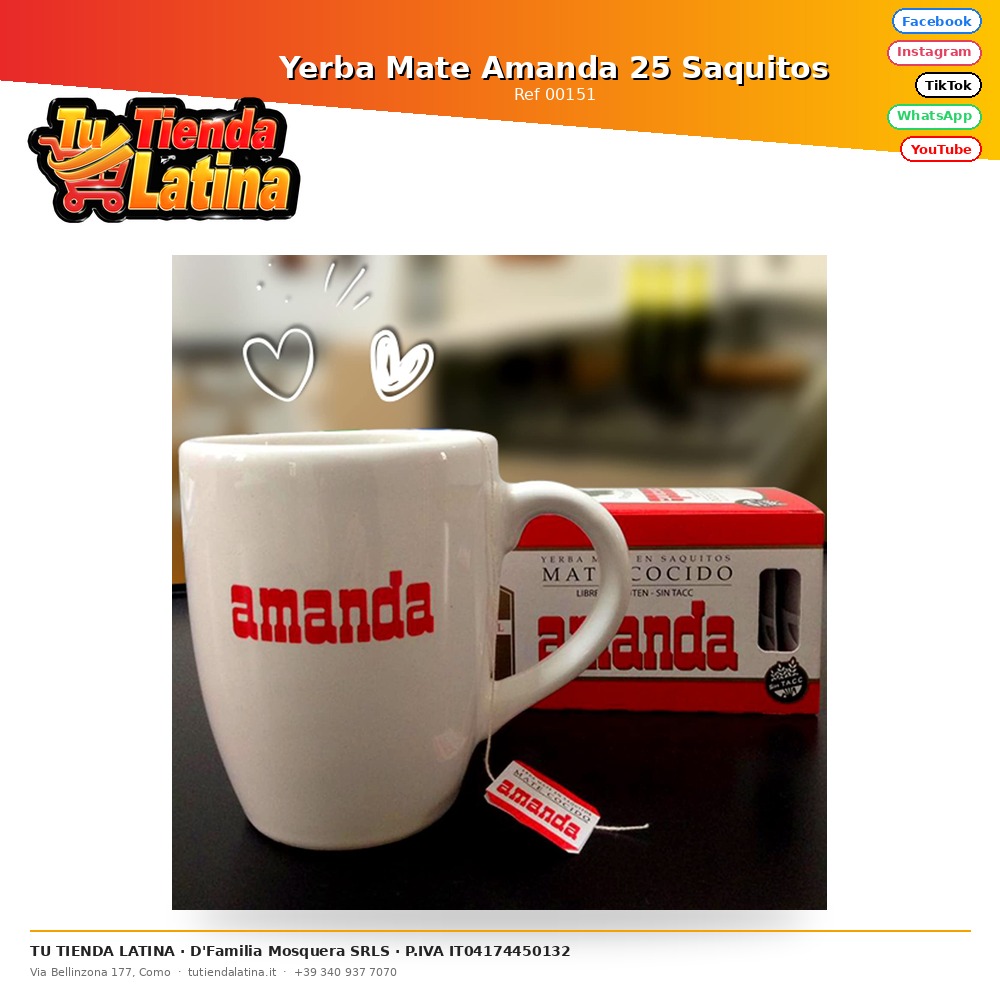 Yerba Mate Amanda 25 Saquitos