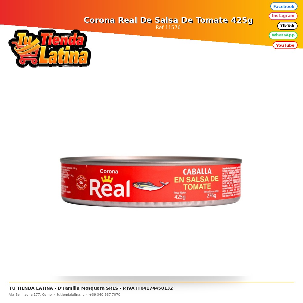 Corona Real De Salsa De Tomate 425g