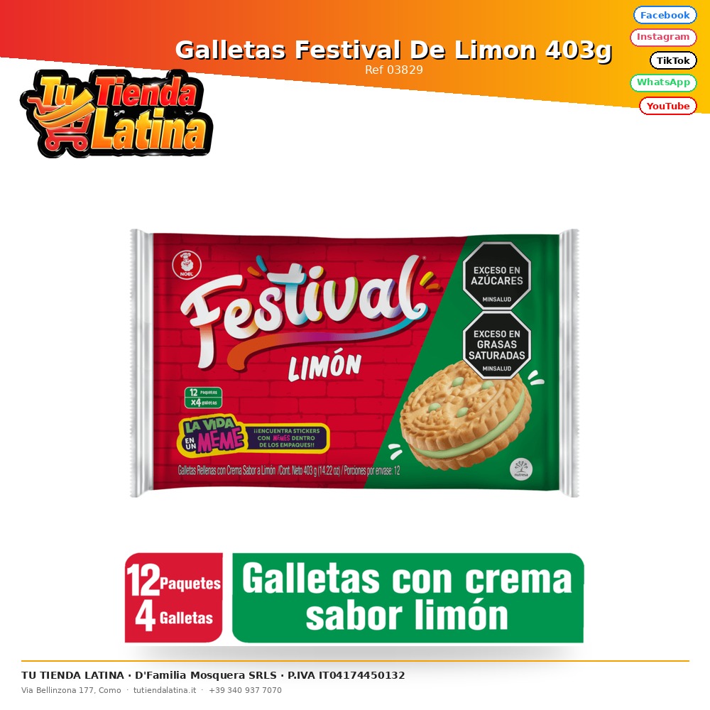 Biscotti Festa del Limone 403g