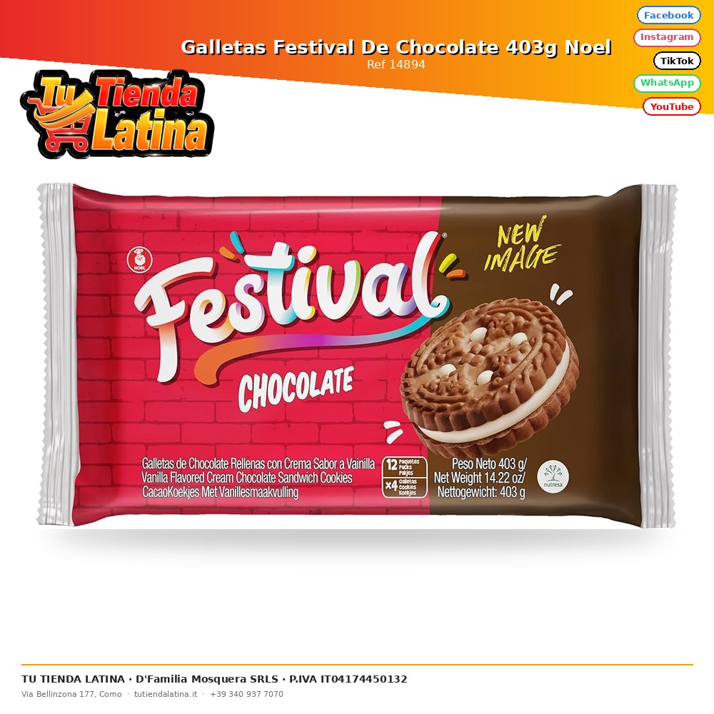 Chocolate Festival Cookies 403g Noel