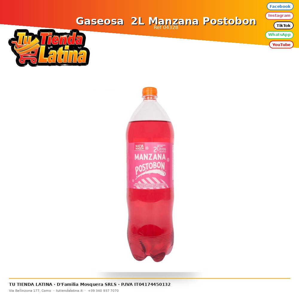 Gaseosa  2L Manzana Postobon