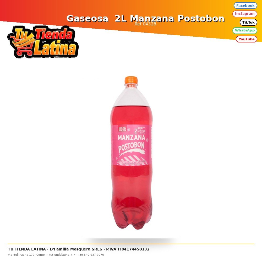Postobon soda alla mela 2L