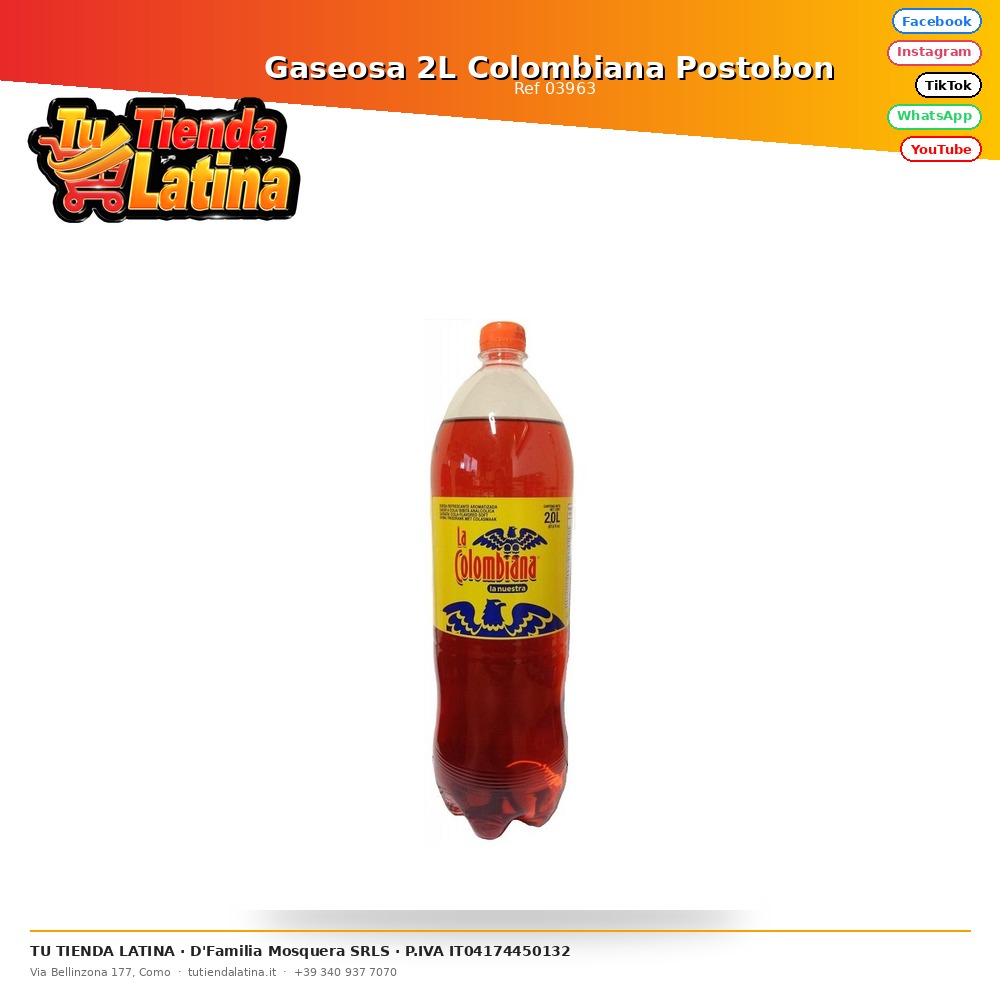 Gaseosa 2L Colombiana Postobon 