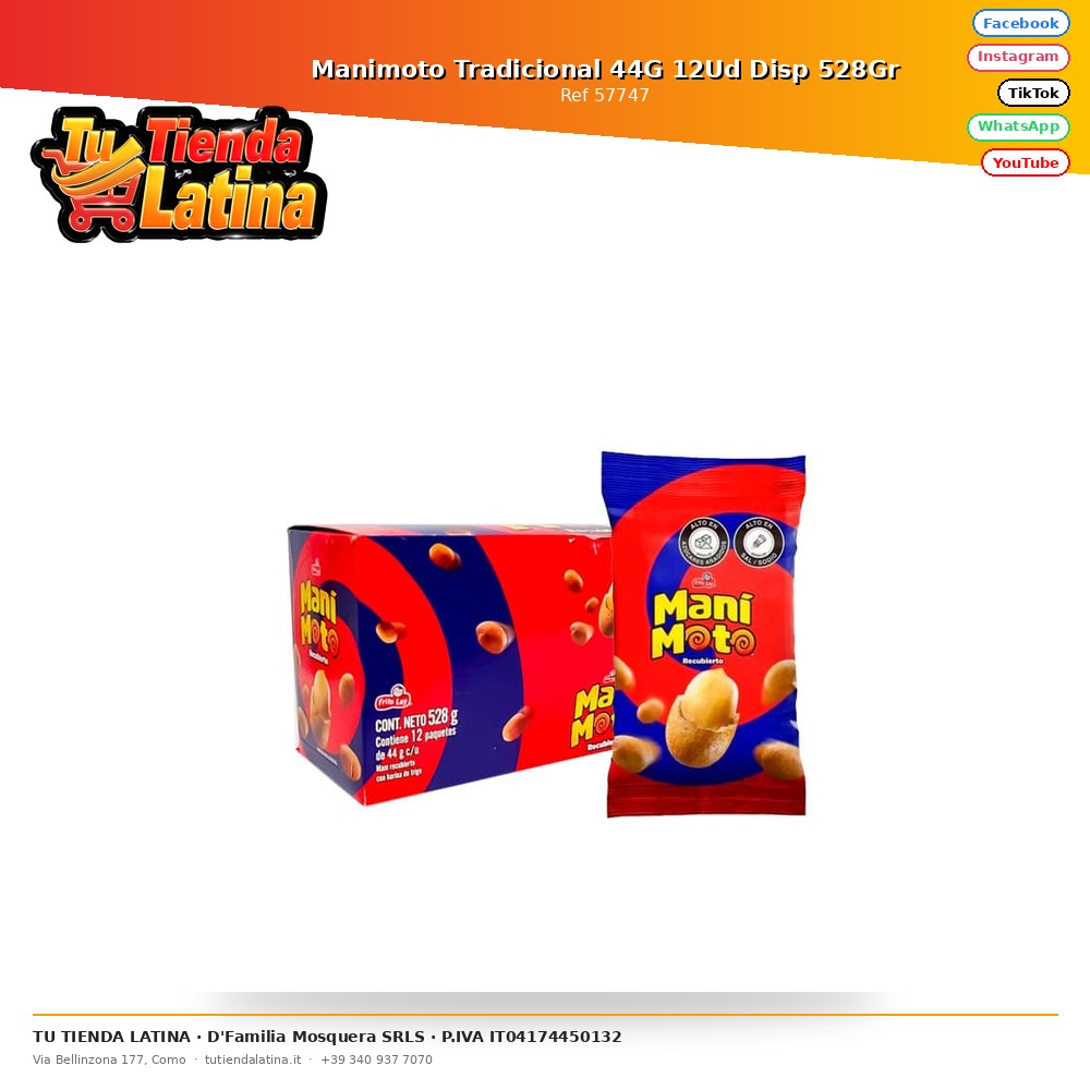Manimoto Tradicional 44G 12Ud Disp 528Gr