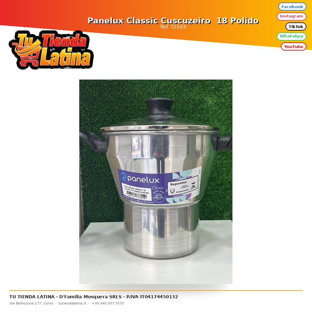 Panelux Classic Cuscuzeiro  18 Polido