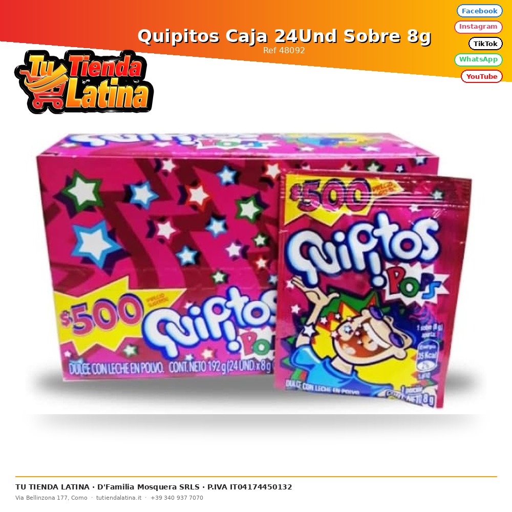Quipitos Caja 24Und Sobre 8g