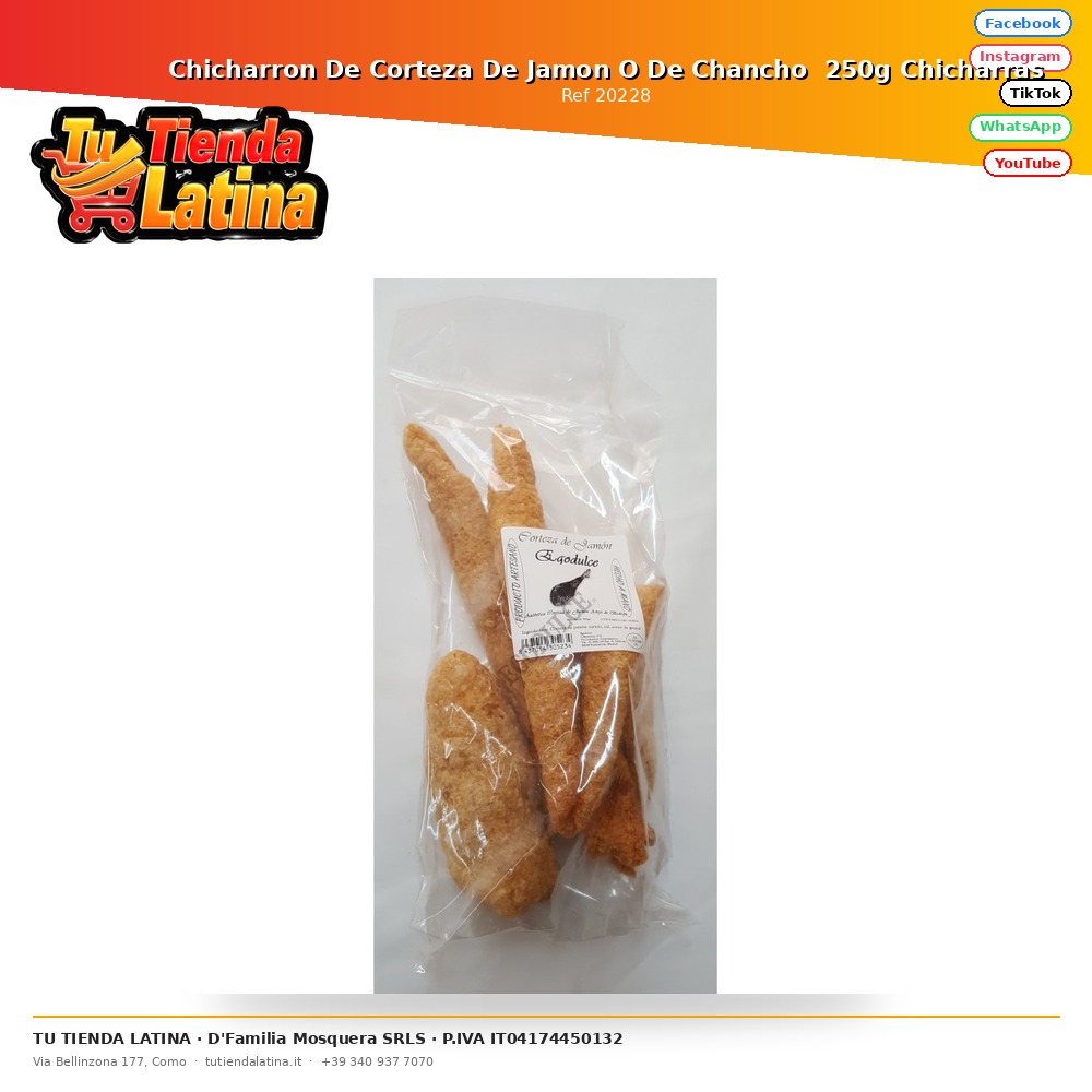 Chicharron De Corteza De Jamon O De Chancho  250g Chicharras