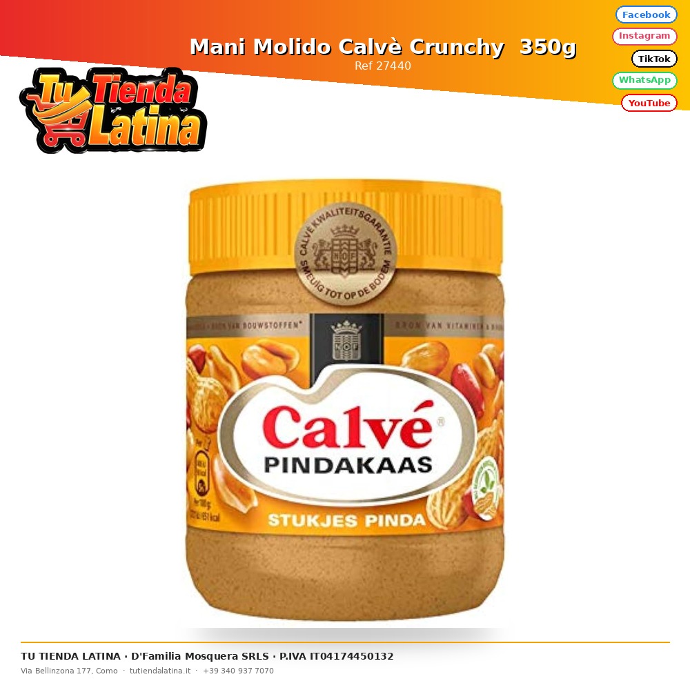 Mani Molido Calvè Crunchy  350g